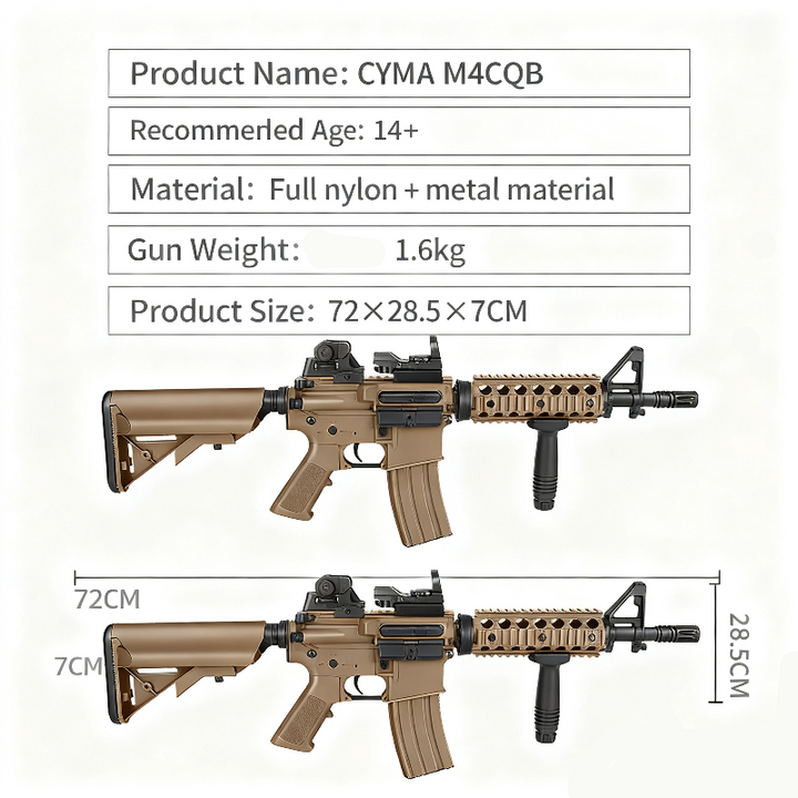 CYMA M4 CQB Gel Blaster Rifle