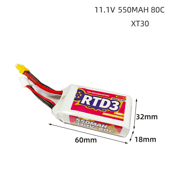RTD3 550mAh 11.1V 80C LiPo Battery